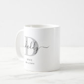 Daddy Elegant Script Monogram Kaffeetasse (Vorderseite Links)