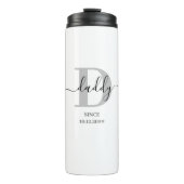 Daddy Elegant Script Monogram Thermosbecher (Vorderseite)
