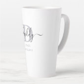 Daddy Eleganter Script-Vater Monogram Silver Gray Milchtasse (Rechte Ecke)