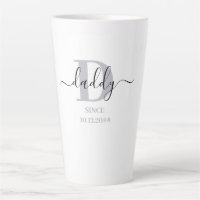 Daddy Eleganter Script-Vater Monogram Silver Gray