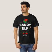 Daddy elf Familie passend Weihnachts-Outfit Name T T-Shirt (Vorne ganz)