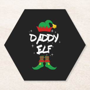 Daddy Elf Familie passt Weihnachts-Outfit-Geschenk Untersetzer
