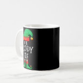 Daddy Elf Family Christmas Daddy Dad Father Elf Sw Kaffeetasse (Vorderseite Links)
