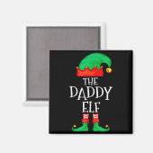 Daddy Elf Family Christmas Daddy Dad Father Elf Sw Magnet (Vorderseite/Rückseite)