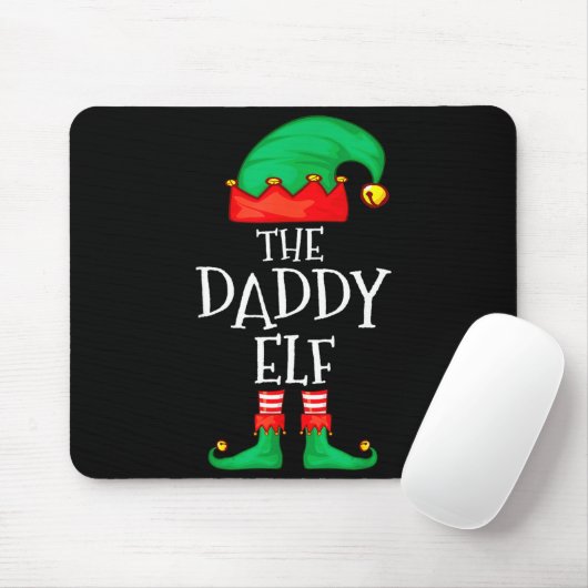 Daddy Elf Family Christmas Daddy Dad Father Elf Sw Mousepad (Mit Mouse)