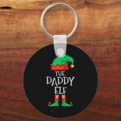 Daddy Elf Family Christmas Daddy Dad Father Elf Sw Schlüsselanhänger (Vorderseite)