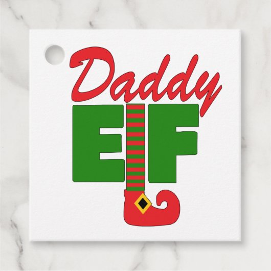 Daddy Elf Geschenkanhänger (Vorderseite)