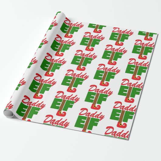 Daddy Elf Geschenkpapier (Ungerollt)