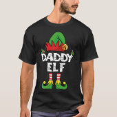 Daddy Elf Matching Family Christmas Party Pajama T-Shirt (Vorderseite)