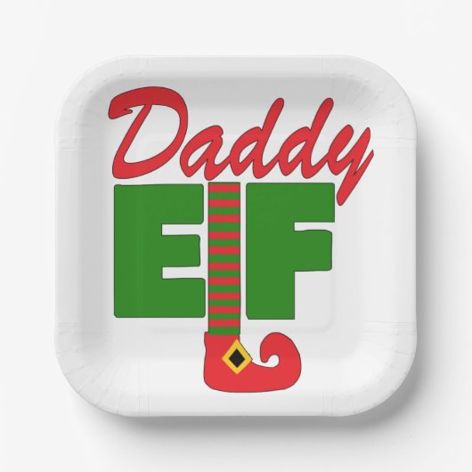 Daddy Elf Pappteller (Vorderseite)