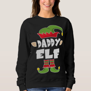 Daddy Elf Squad Vater Weihnachts-Elf-Kostüm Sweatshirt