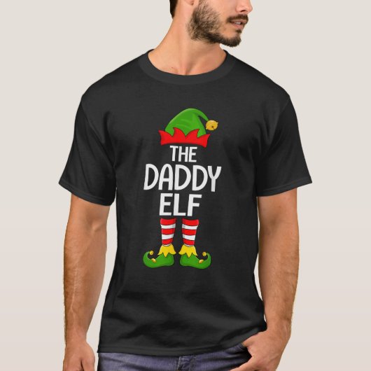 Daddy Elf Xmas Matching Family Elf Squad Christmas T-Shirt (Vorderseite)