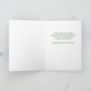 Daddy erstes St. Patricks Day Waldhirsch Regenboge Karte