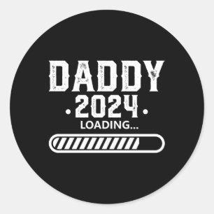 Daddy Est 2024 wird bald Vater-Schwangerschaft und Runder Aufkleber