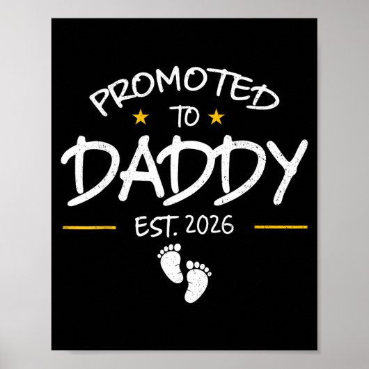 Daddy Est 2026 Daddy To Be New Dad 2026 First Time Poster (Vorne)