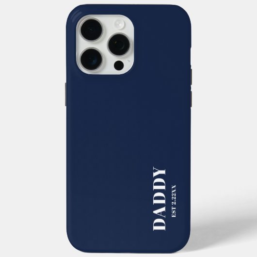Daddy Est custom Navy Blue iPhone / iPad case (Rückseite)