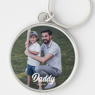 Daddy EST und Foto-Andenken Schlüsselanhänger