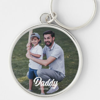 Daddy EST und Foto-Andenken Schlüsselanhänger