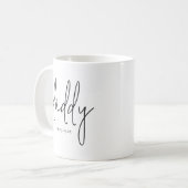 Daddy Establidy Date Baby Name New Dad Kaffeetasse (Vorderseite Links)