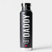 Daddy Established | Benutzerdefiniertes Datum 4 Fo Trinkflasche (Links)