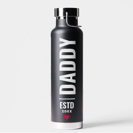 Daddy Established | Benutzerdefiniertes Datum 4 Fo Trinkflasche (Links)