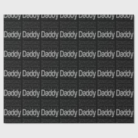 Daddy Extraordinaire Geschenkpapier (Flach)