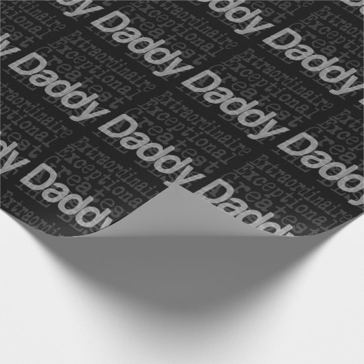 Daddy Extraordinaire Geschenkpapier (Ecke)