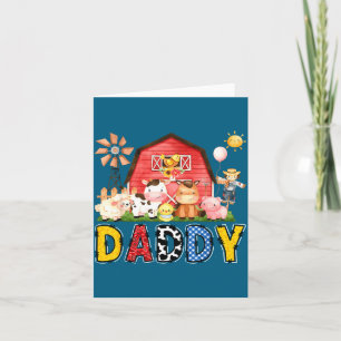 Daddy Farm Kuh Geburtstags-Matching Karte