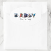 Daddy Father's day personalized photo gift Ovaler Aufkleber (Tasche)