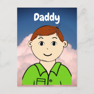 Daddy flash card postkarte