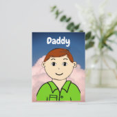 Daddy flash card postkarte (Stehend Vorderseite)