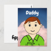Daddy flash card postkarte (Vorne/Hinten)