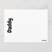 Daddy flash card postkarte (Rückseite)