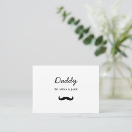 Daddy Flat Mustache Card | Vatertagsgeschenk Mitteilungskarte