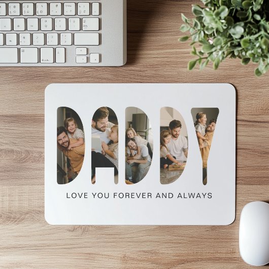 DADDY Foto-Buchstaben Mousepad