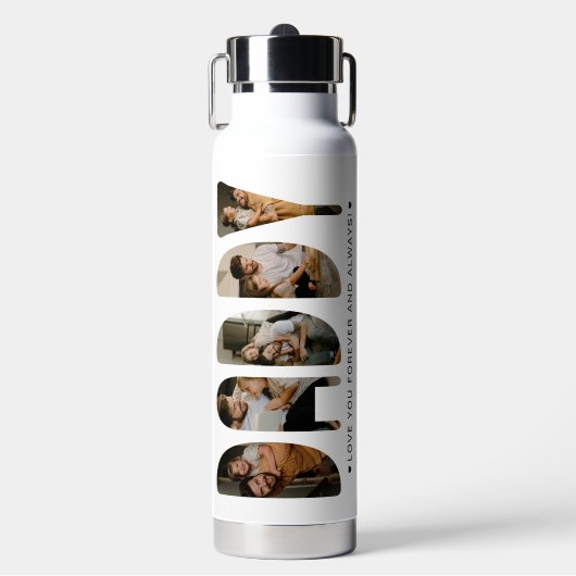 DADDY Foto-Buchstaben Trinkflasche (Vorderseite)