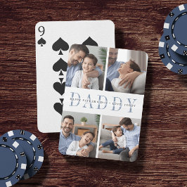 Daddy Foto Collage & Custom Message Spielkarten