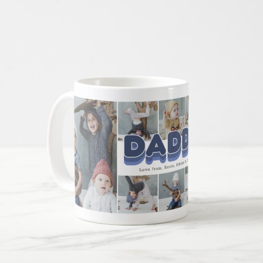 Daddy Foto Collage Tasse (Vorderseite Links)
