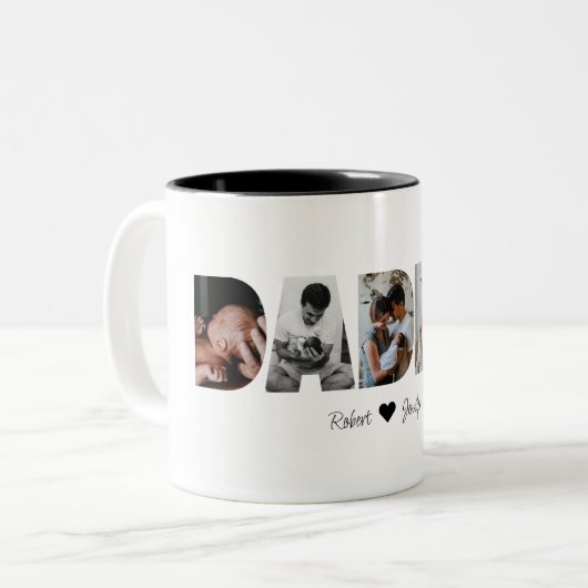 Daddy Foto Collage Tasse für Vatertag (Vorderseite Links)