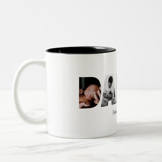 Daddy Foto Collage Tasse für Vatertag (Links)