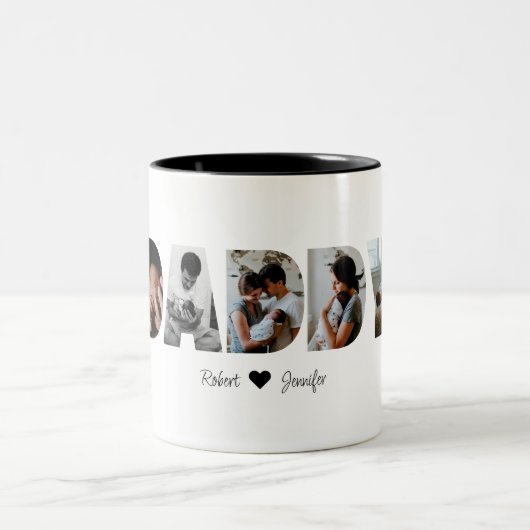Daddy Foto Collage Tasse für Vatertag (Mittel)