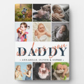 Daddy Foto Collage Typografie Fotoplatte (Vorderseite)