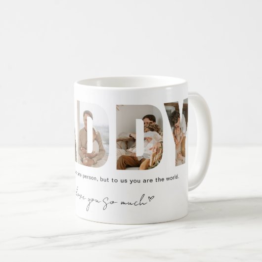 Daddy Foto Collage Vatertag Kaffeetasse (VorderseiteRechts)