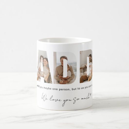 Daddy Foto Collage Vatertag Kaffeetasse (Mittel)