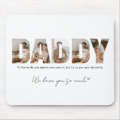 Daddy Foto Collage Vatertag Mousepad (Vorne)