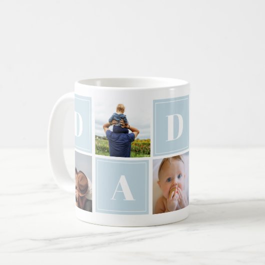 Daddy Foto Collage Vathers Day Kaffeetasse (Vorderseite Links)