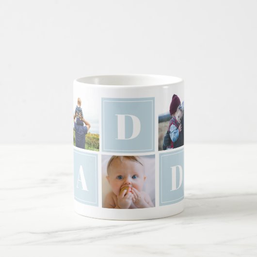 Daddy Foto Collage Vathers Day Kaffeetasse (Mittel)