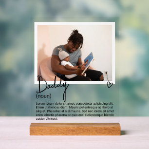 Daddy Foto und Personalisierte Noun Beschreibung Acrylschild