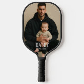 Daddy-Foto und Schrift Pickleball Schläger (Rückseite)