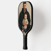 Daddy-Foto und Schrift Pickleball Schläger (Links)